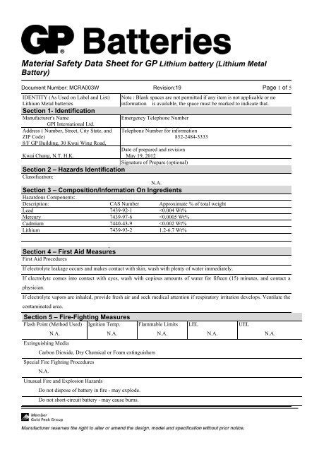 lithium metal battery msds sheet|lithium batteries safety data sheet.